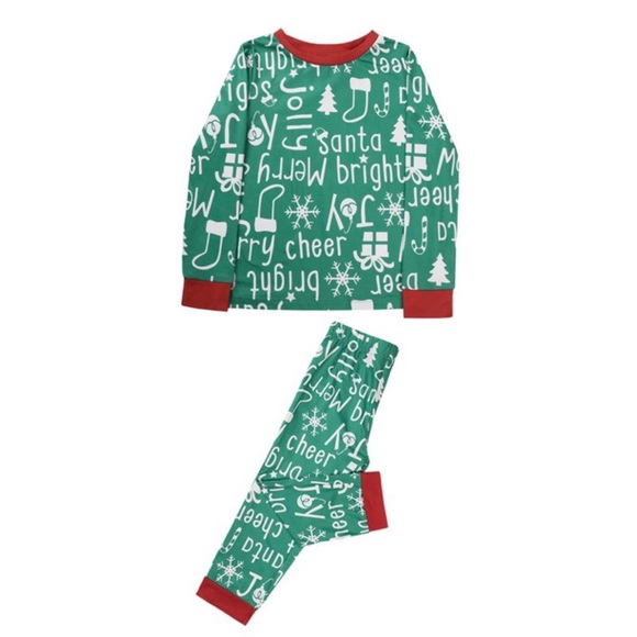 Carter’s NWT Christmas Green Family PJ’s Pajamas Boy Girl 12 months - Picture 1 of 4